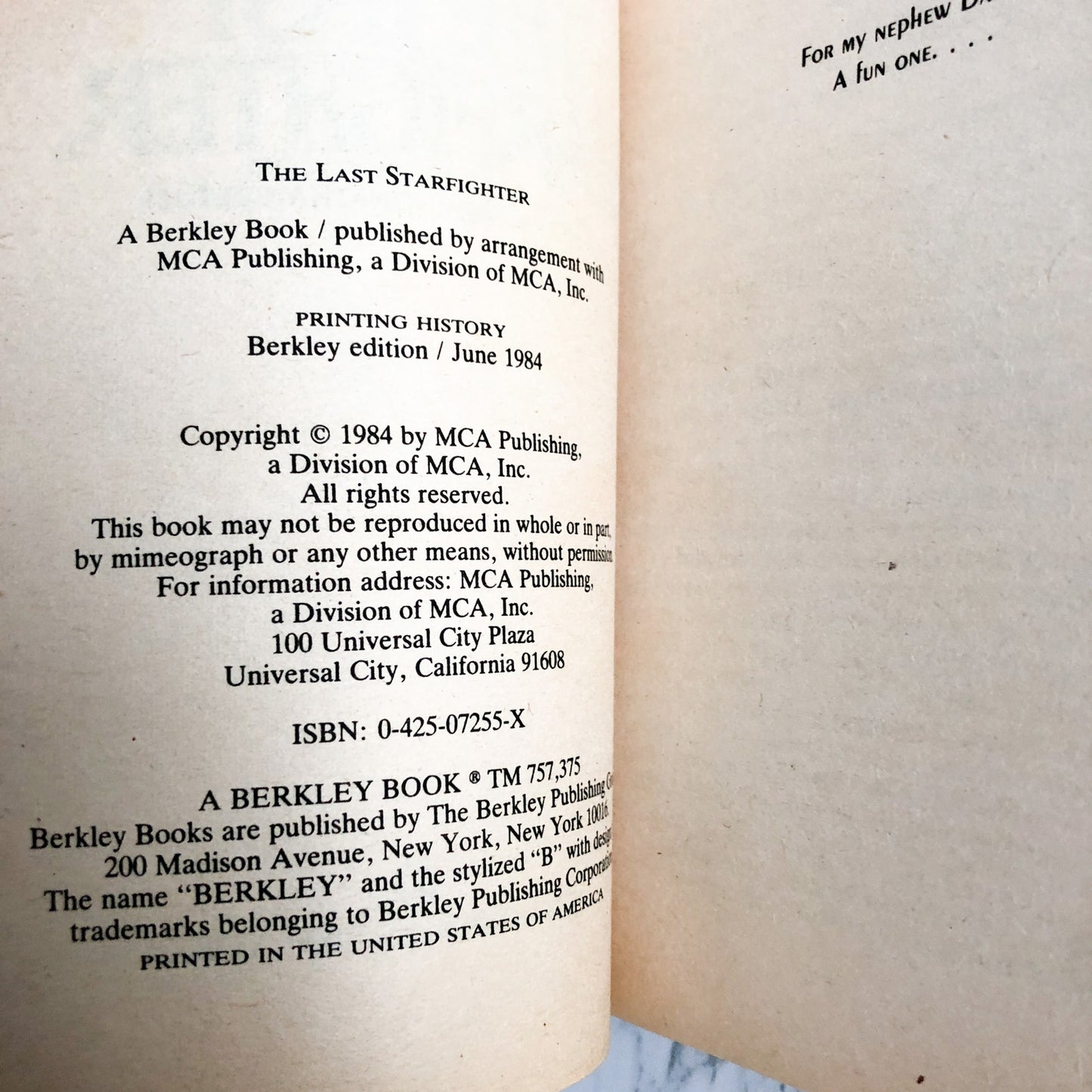 The Last Starfighter by Alan Dean Foster [MOVIE TIE-IN PAPERBACK / 1984]