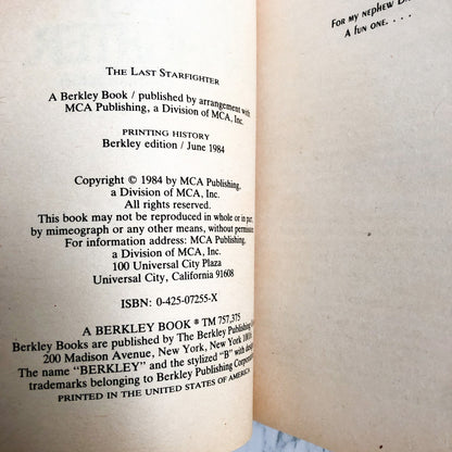 The Last Starfighter by Alan Dean Foster [MOVIE TIE-IN PAPERBACK / 1984]