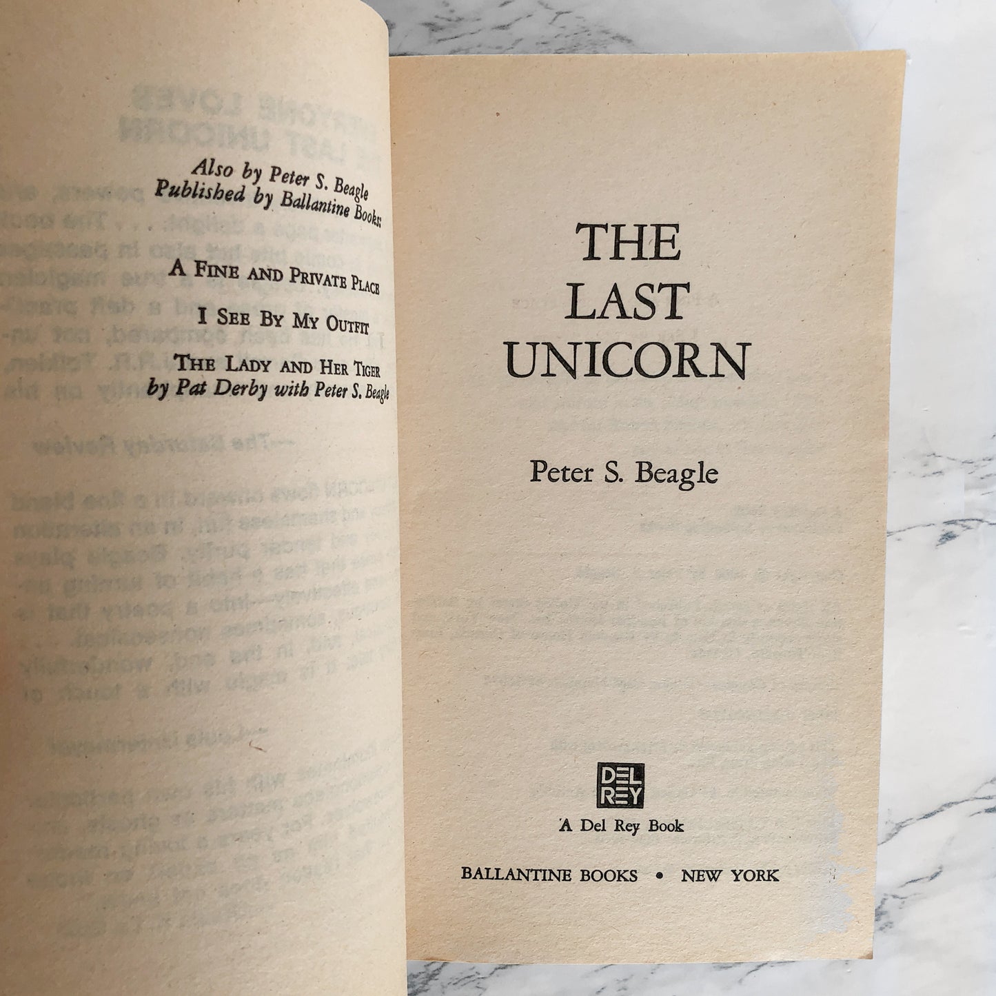 The Last Unicorn by Peter S. Beagle [1982 PAPERBACK]