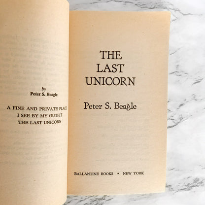 The Last Unicorn by Peter S. Beagle [FIRST PAPERBACK EDITION] 1975 • Ballantine