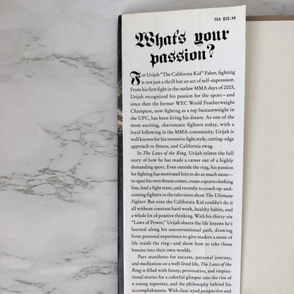 The Laws of the Ring by Urijah Faber [SIGNED FIRST EDITION] - Bookshop Apocalypse