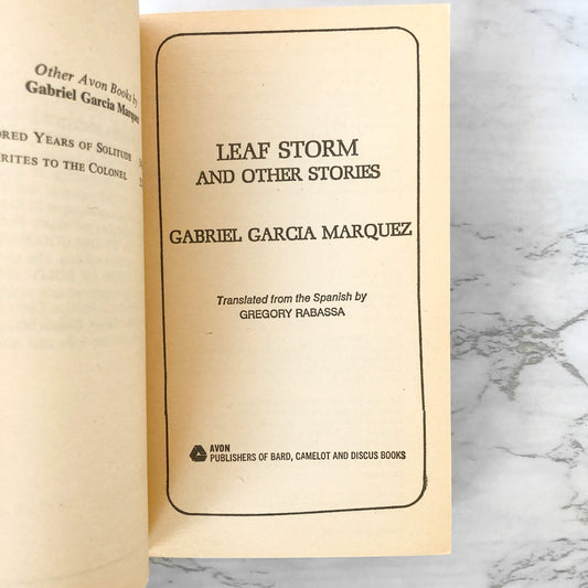 Leaf Storm and Other Stories by Gabriel Garcia Marquez [1973 PAPERBACK]