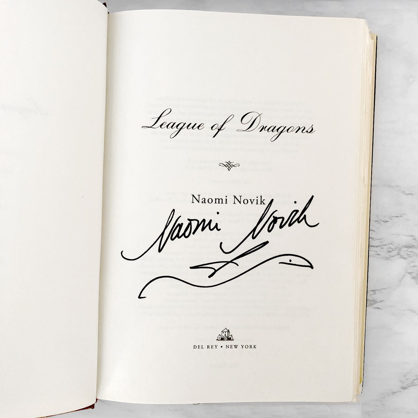 League of Dragons by Naomi Novik SIGNED! [FIRST EDITION / FIRST PRINTING] Temeraire #9