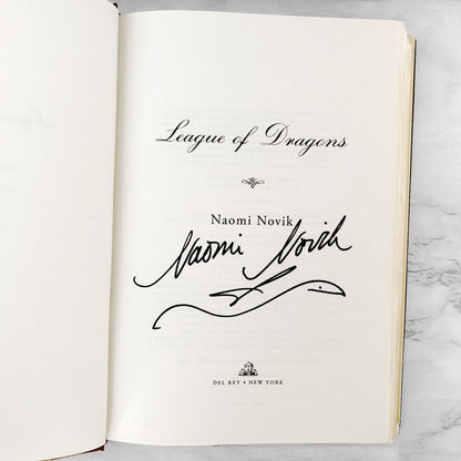 League of Dragons by Naomi Novik SIGNED! [FIRST EDITION / FIRST PRINTING] Temeraire #9