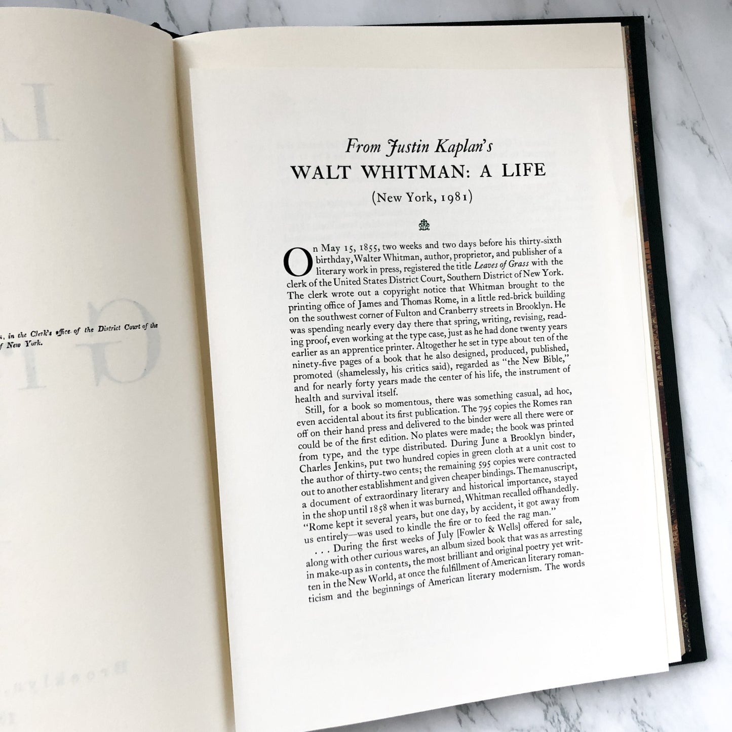 Leaves of Grass by Walt Whitman [FIRST EDITION FACSIMILE - 1992 1/2500] - Bookshop Apocalypse