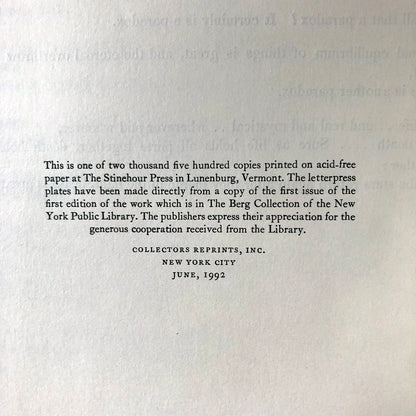 Leaves of Grass by Walt Whitman [FIRST EDITION FACSIMILE - 1992 1/2500] - Bookshop Apocalypse