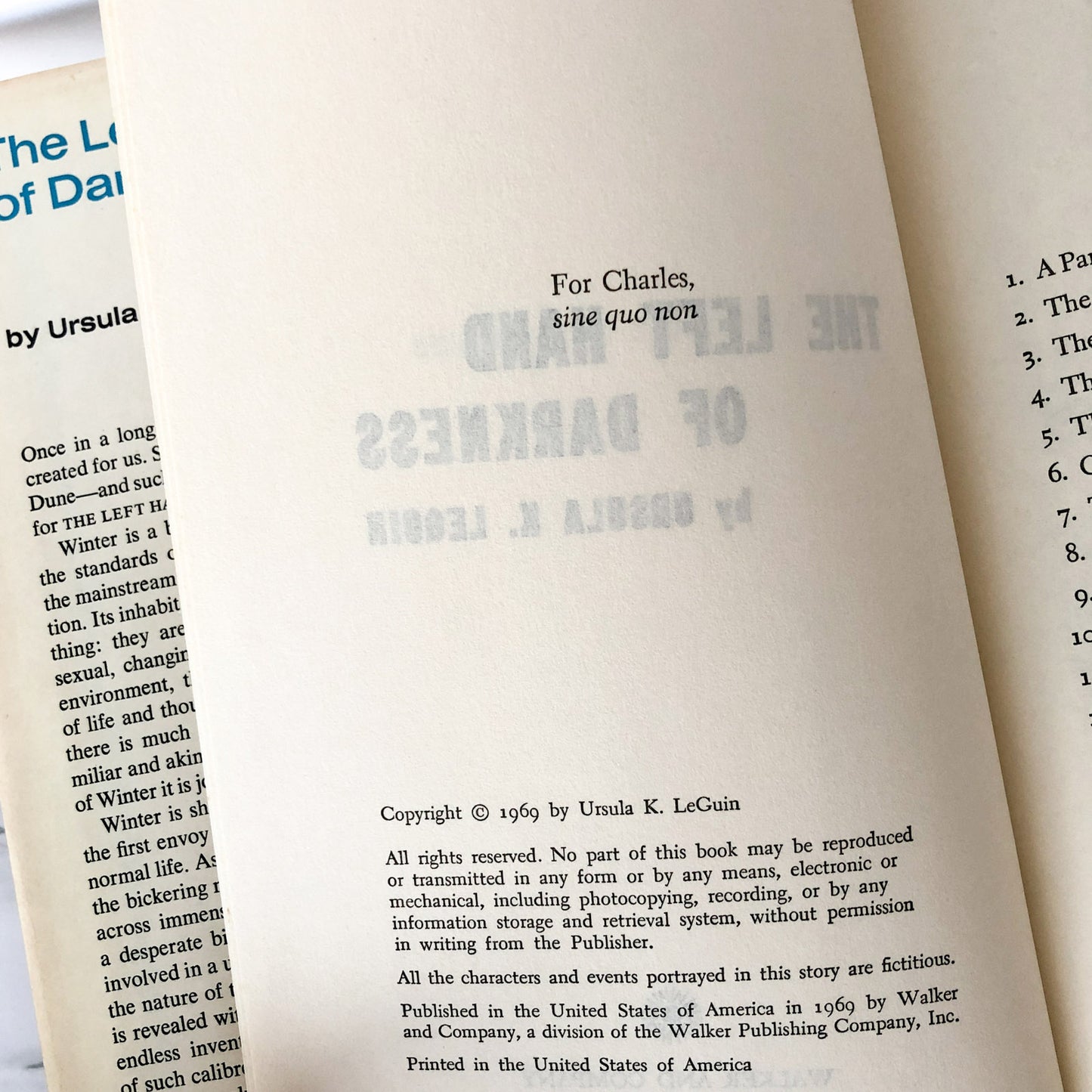The Left Hand of Darkness by Ursula K. Le Guin [FIRST BOOK CLUB EDITION / 1969]