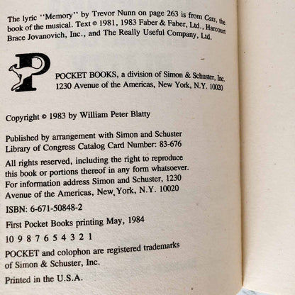 Legion: The Sequel to The Exorcist by William Peter Blatty [FIRST PAPERBACK PRINTING]