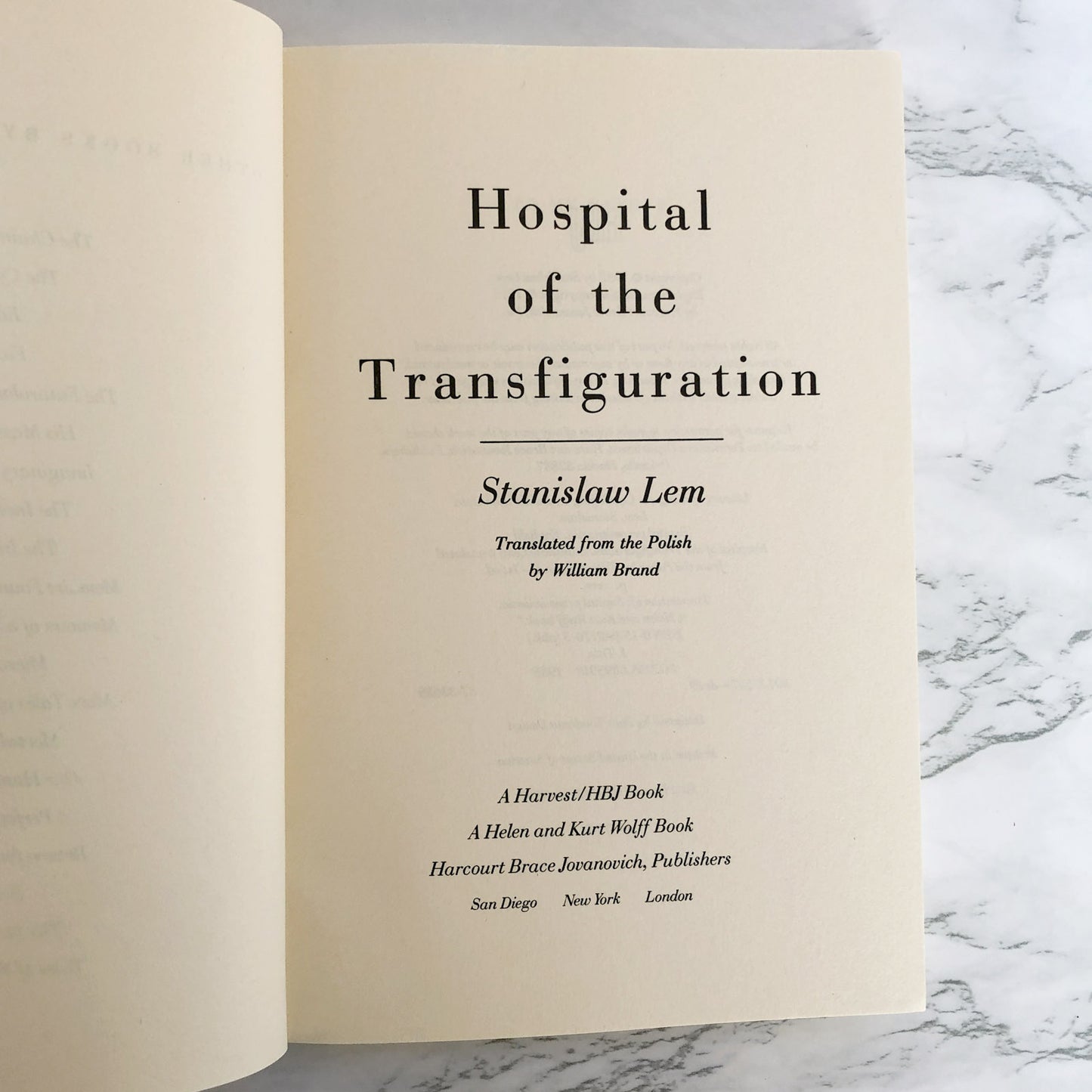 Hospital of the Transfiguration by Stanisław Lem [TRADE PAPERBACK] 1991