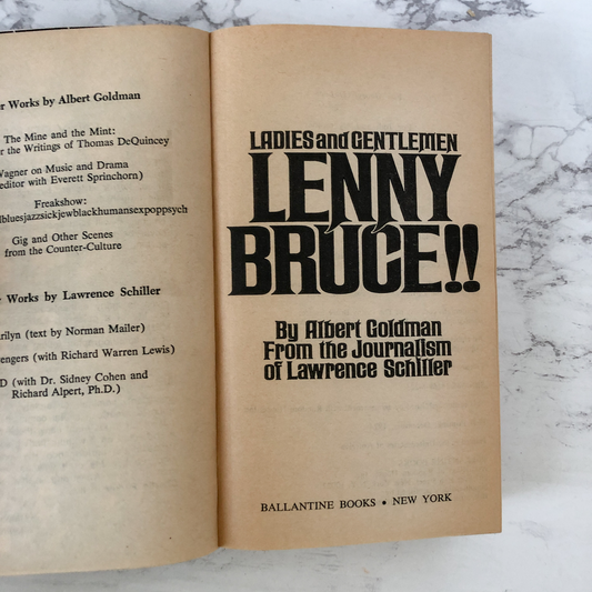 Ladies and Gentlemen LENNY BRUCE!! by Albert Goldman [1974 PAPERBACK] - Bookshop Apocalypse
