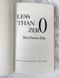 Less Than Zero by Bret Easton Ellis [FIRST EDITION] - Bookshop Apocalypse