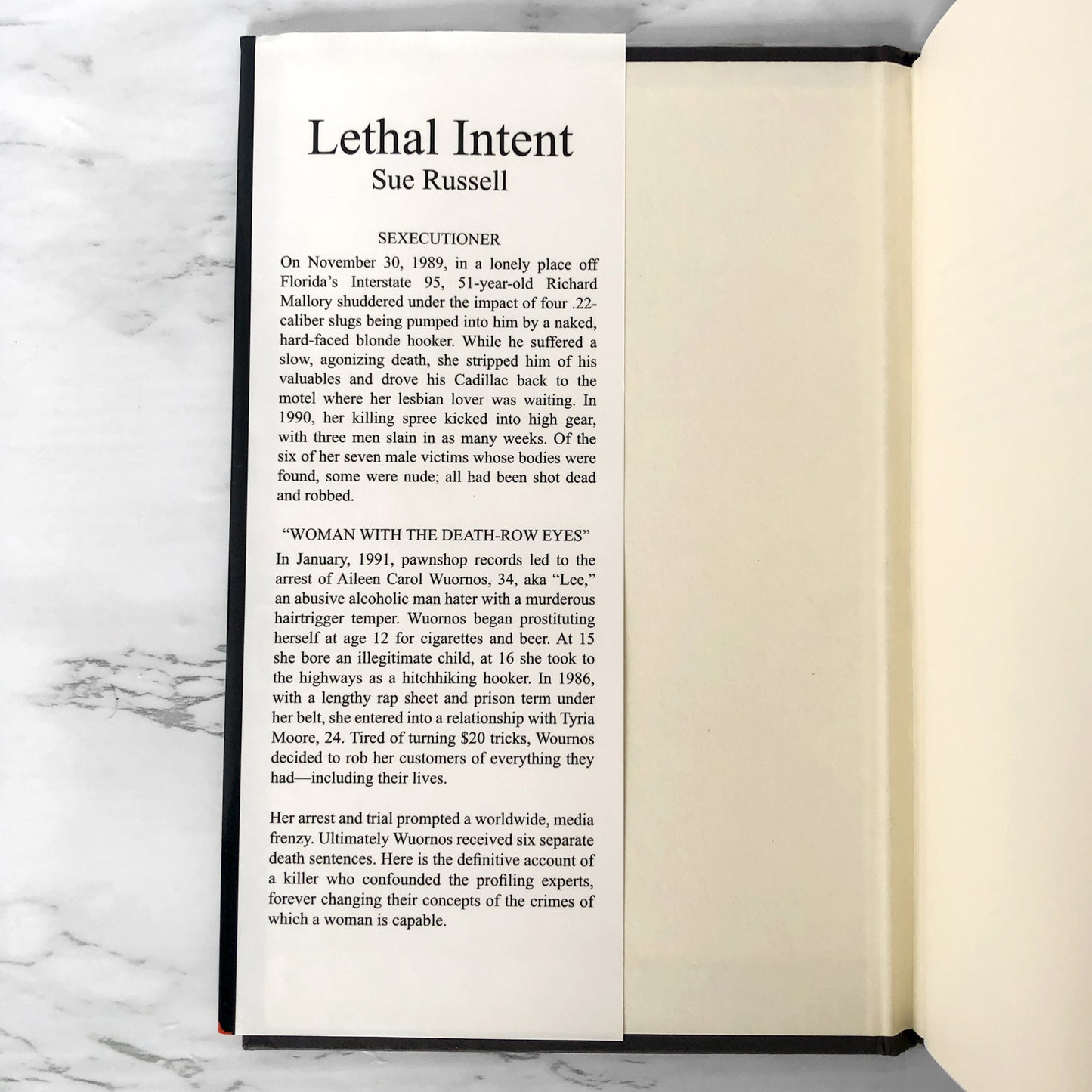 Lethal Intent: The Aileen Wournos Story by Sue Russell [FIRST EDITION / HARDCOVER]