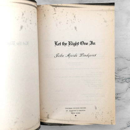 Let the Right One In by John Ajvide Lindqvist [TRADE PAPERBACK] 2007