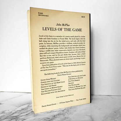Levels of the Game by John McPhee [TRADE PAPERBACK / 1979] - Bookshop Apocalypse