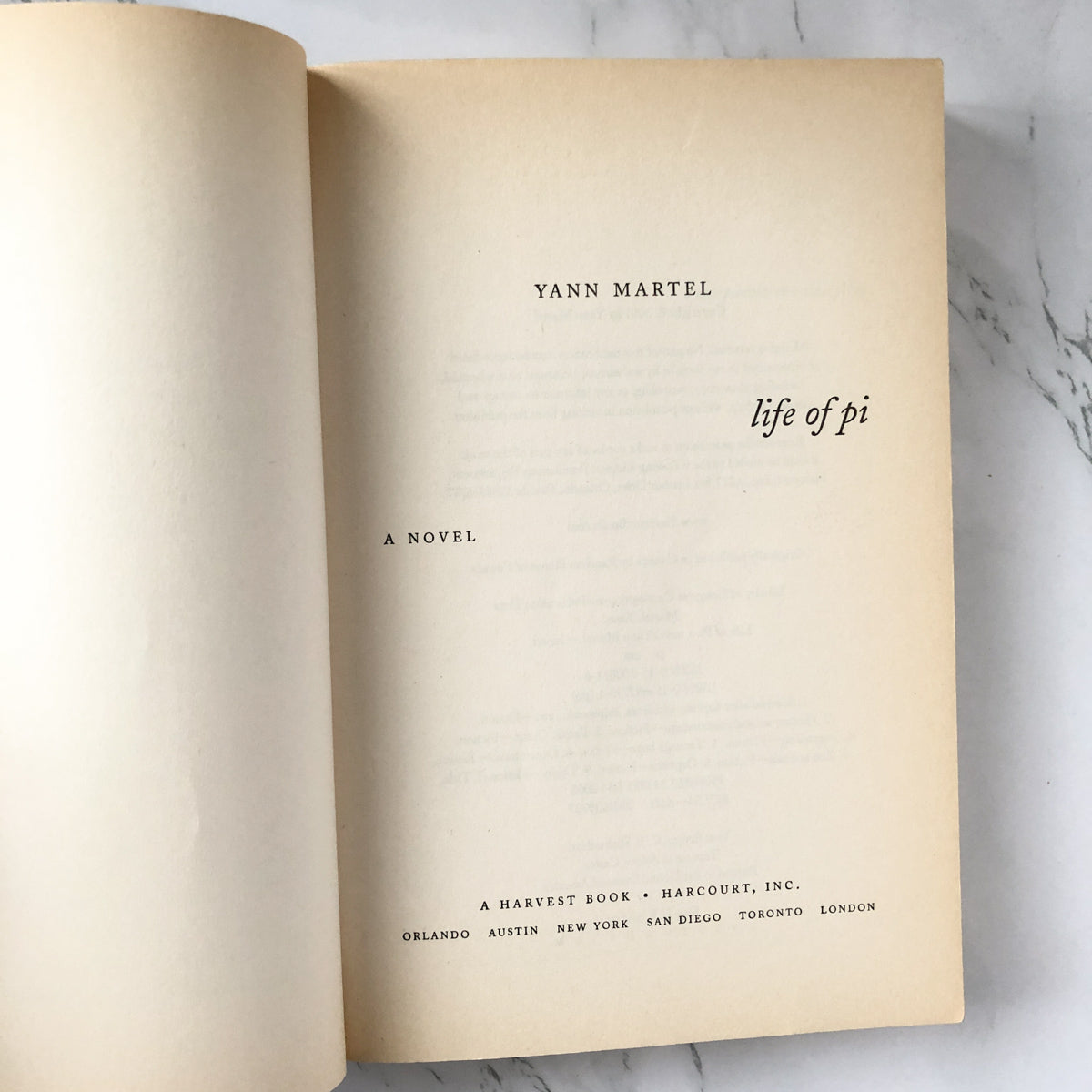 Life of Pi by Yann Martel [TRADE PAPERBACK / 2001] - Bookshop Apocalypse