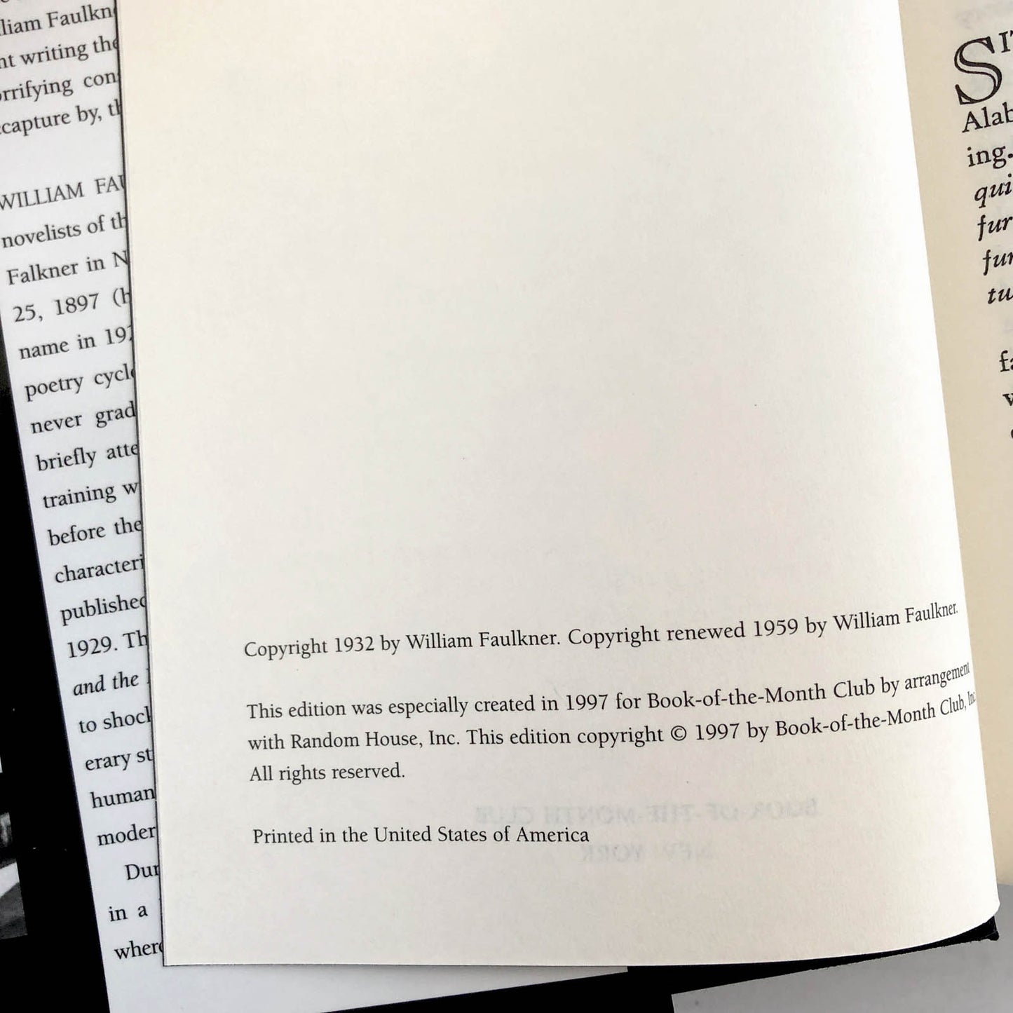 Light in August by William Faulkner [1997 HARDCOVER] • BOMC