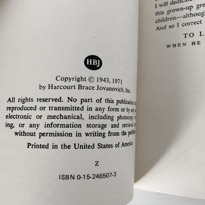 The Little Prince by Antoine de Saint-Exupéry [1972 PAPERBACK] - Bookshop Apocalypse