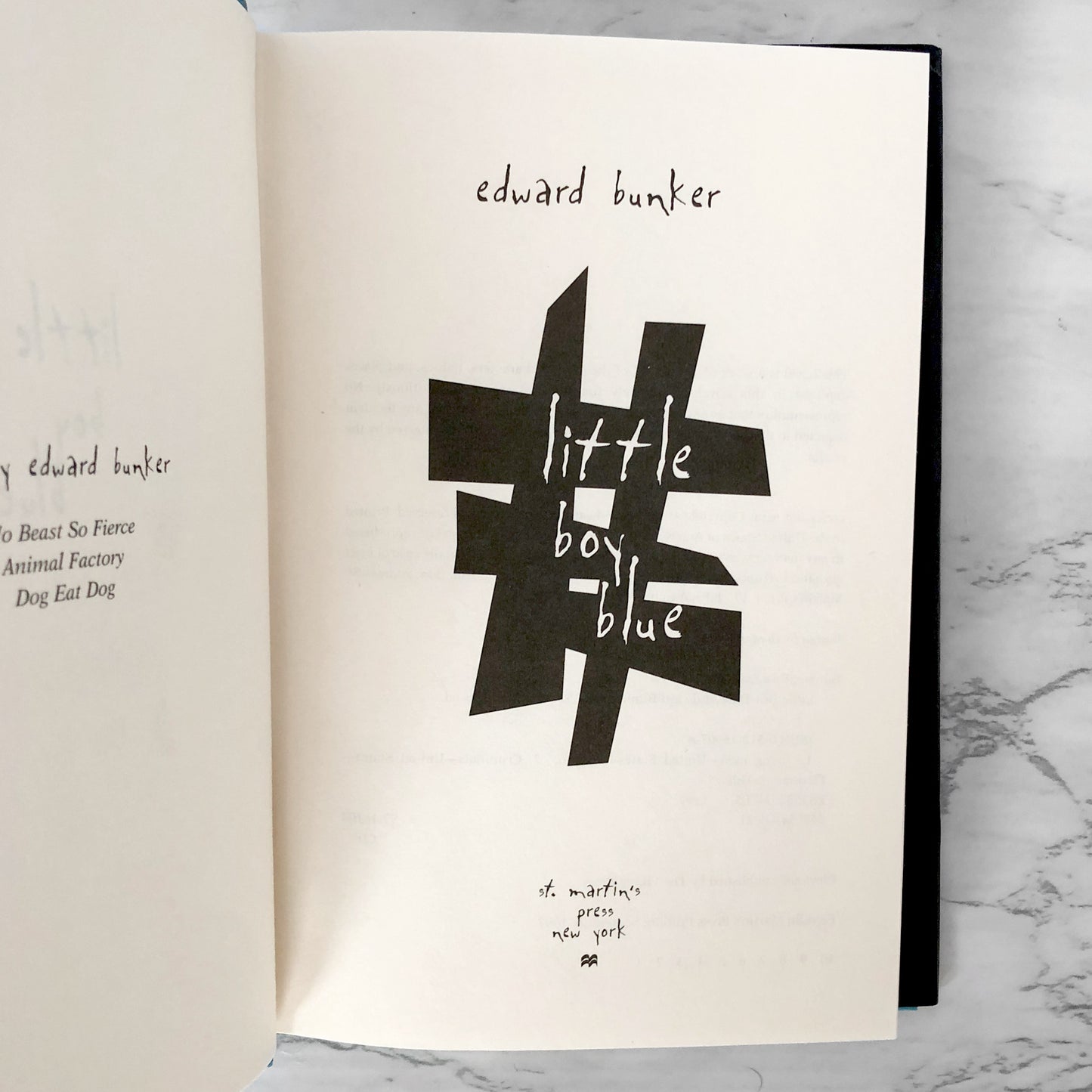 Little Boy Blue by Edward Bunker [SECOND EDITION] 1997 Hardcover