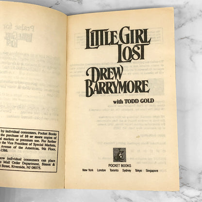 Little Girl Lost by Drew Barrymore w. Todd Gold [1991 PAPERBACK] Rare!
