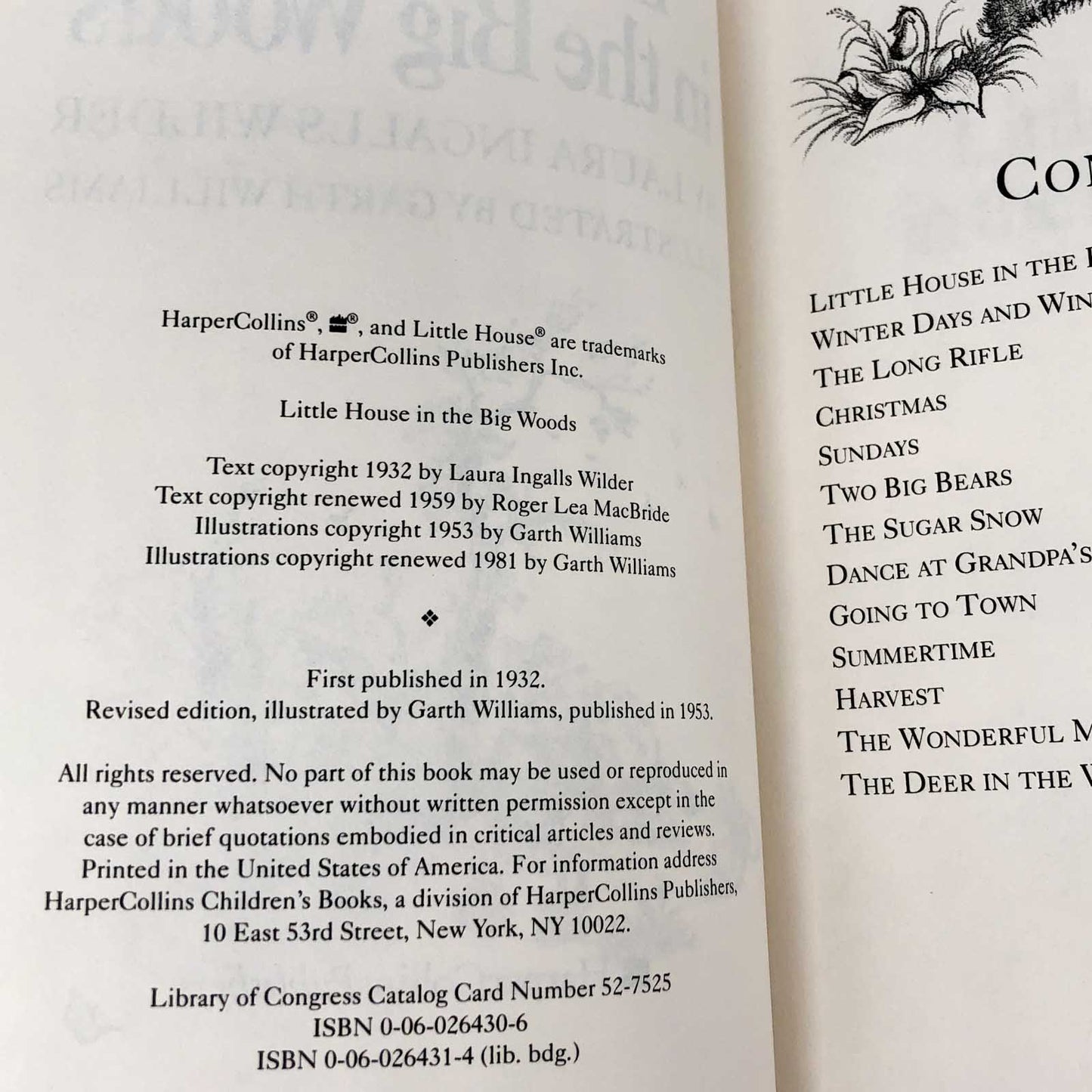 Little House in the Big Woods by Laura Ingalls Wilder [1981 HARDCOVER RE-ISSUE]