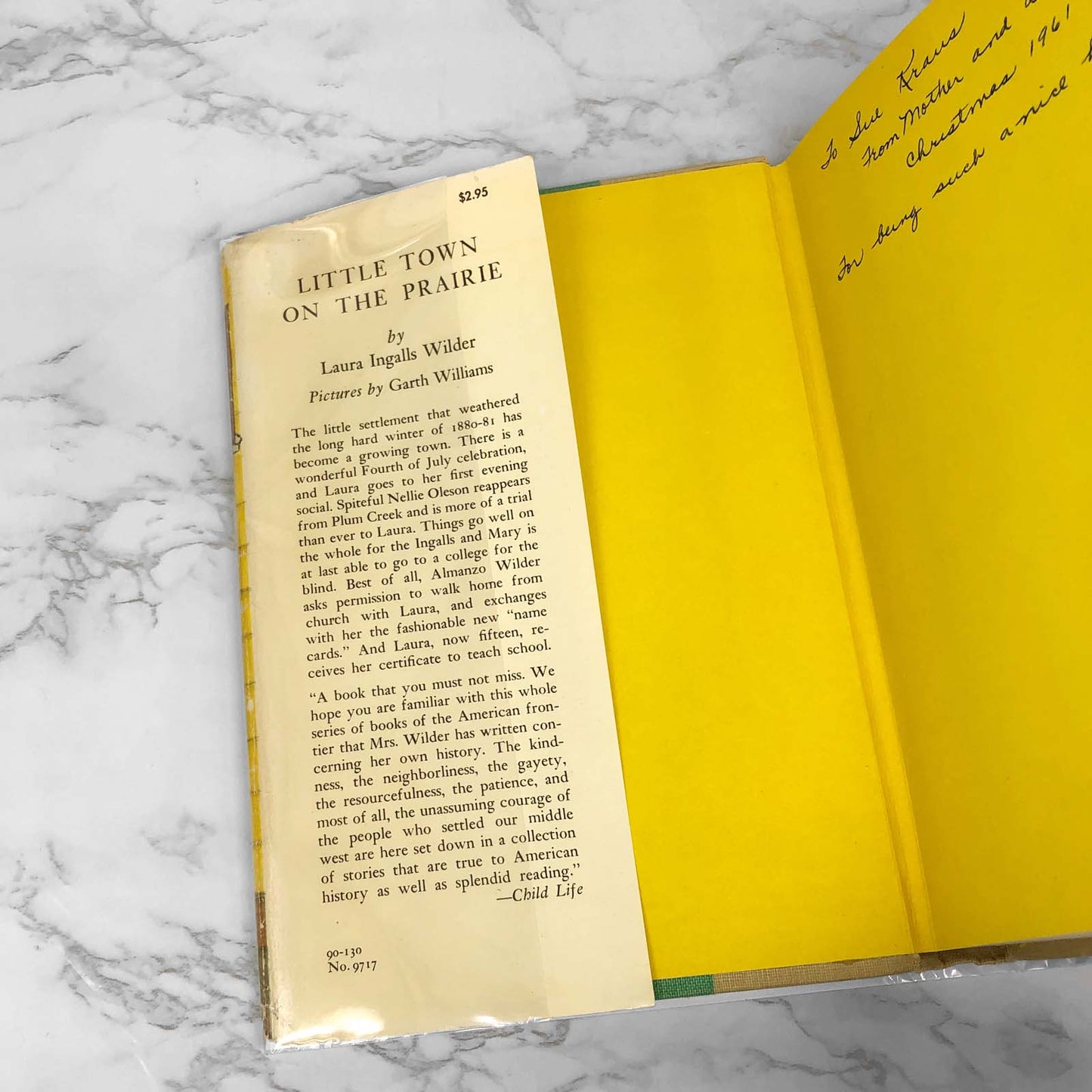 Little Town on the Prairie by Laura Ingalls Wilder • Garth Williams [SECOND HARDCOVER EDITION] 1953 • Harper & Bros. • Little House #7