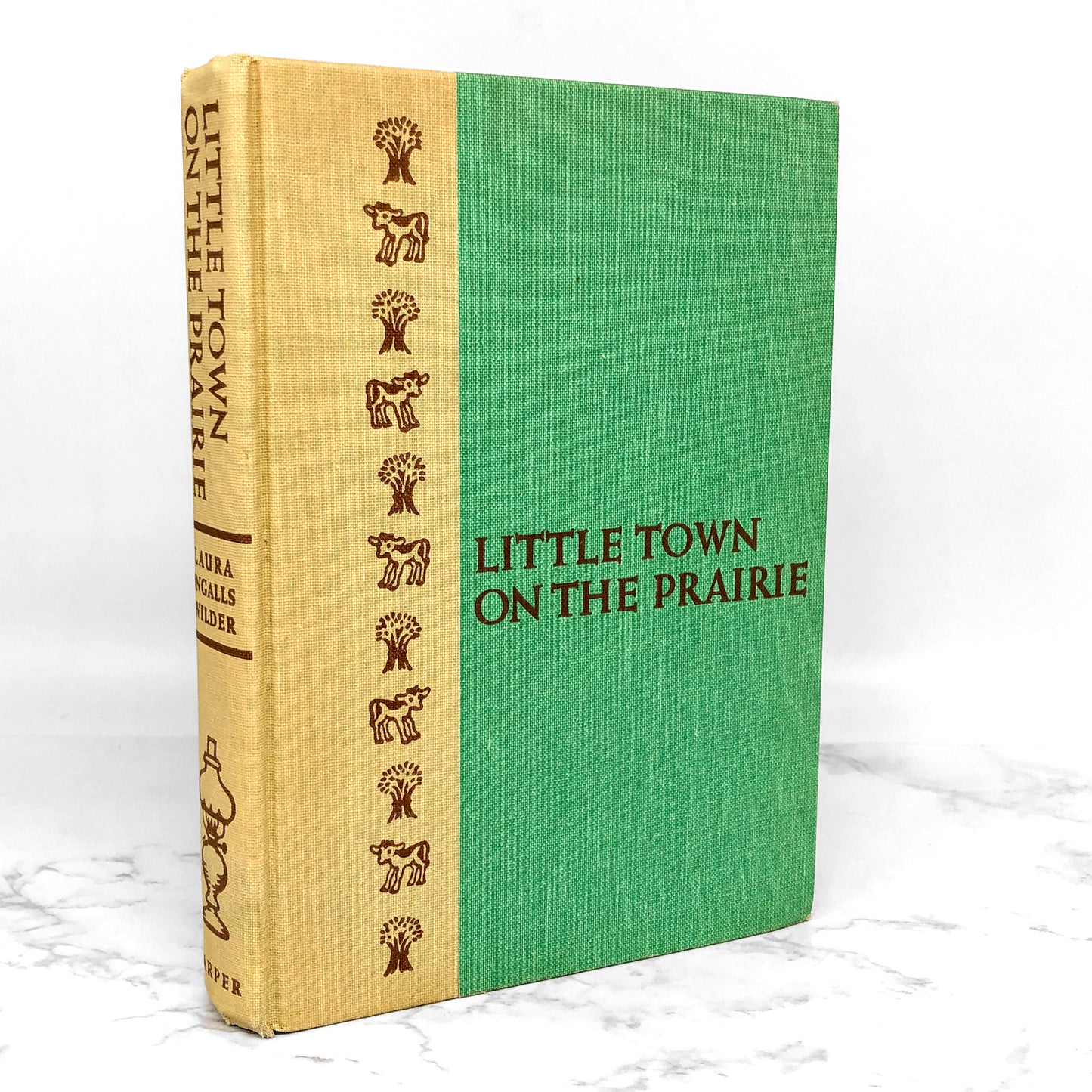 Little Town on the Prairie by Laura Ingalls Wilder • Garth Williams [SECOND HARDCOVER EDITION] 1953 • Harper & Bros. • Little House #7