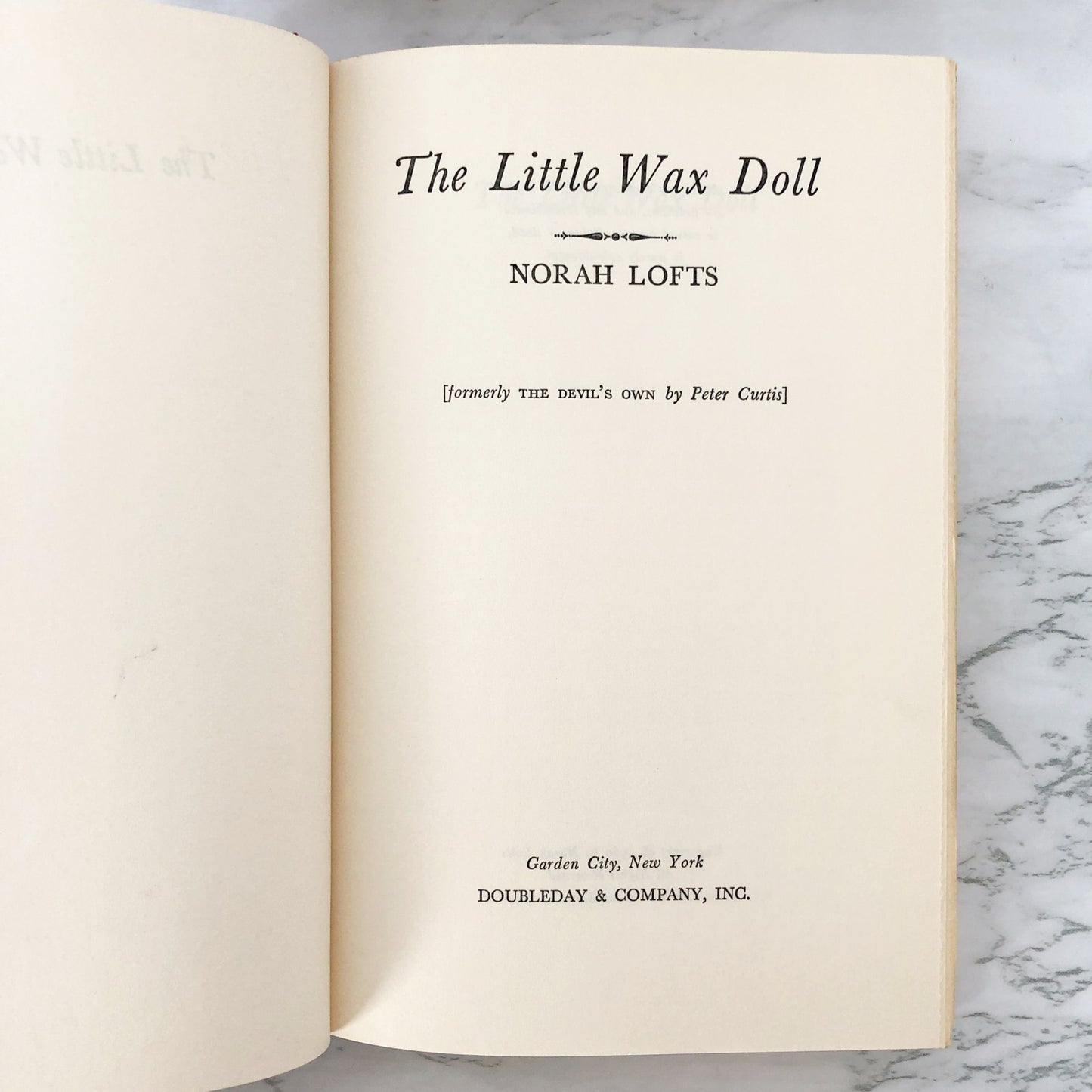 The Little Wax Doll: A Tale of Modern Witchcraft by Norah Lofts [BOOK CLUB EDITION / 1960]