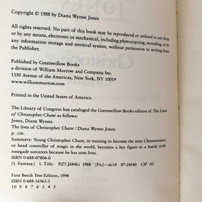 The Lives of Christopher Chant by Diana Wynne Jones [1998 TRADE PAPERBACK]