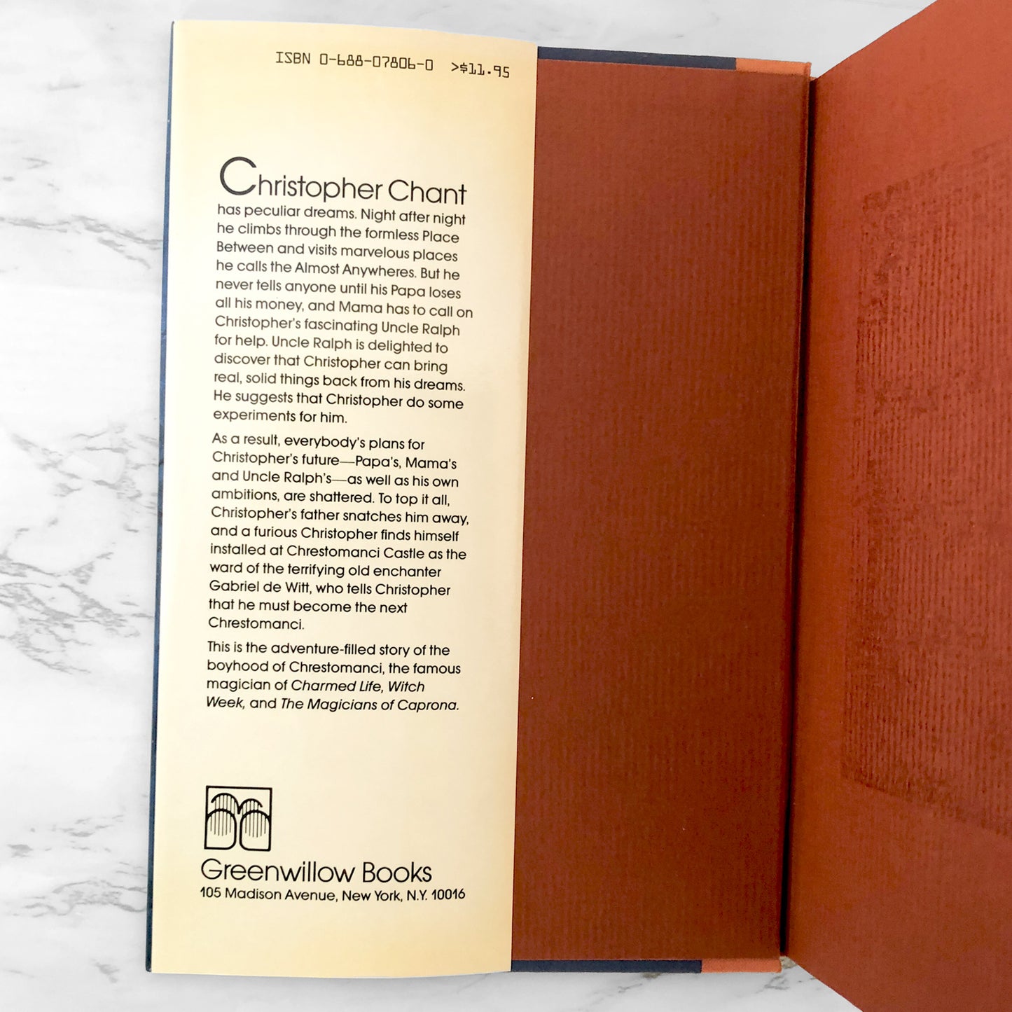 The Lives of Christopher Chant by Diana Wynne Jones [FIRST EDITION / FIRST PRINTING] 1988