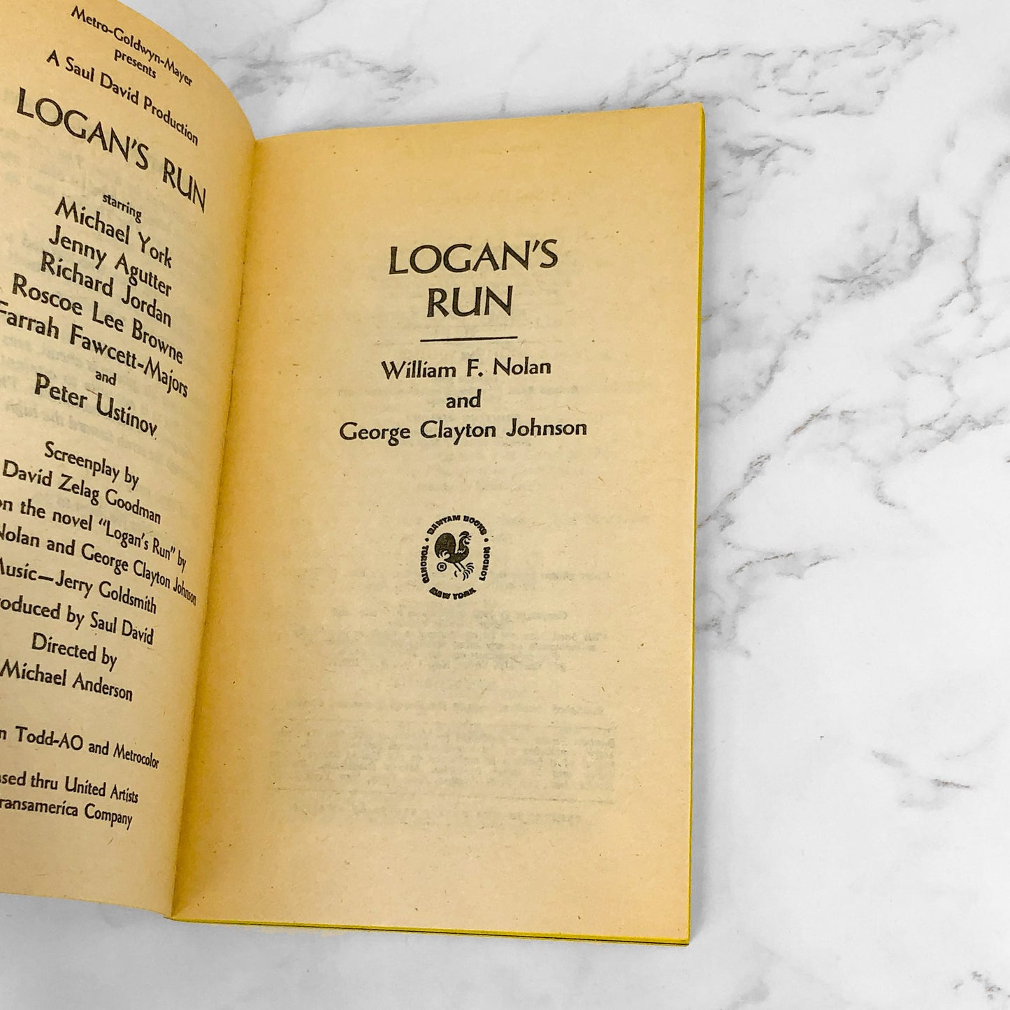 Logan's Run by William F. Nolan & George Clayton Johnson [FIRST PAPERBACK PRINTING] 1976