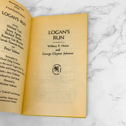 Logan's Run by William F. Nolan & George Clayton Johnson [FIRST PAPERBACK PRINTING] 1976