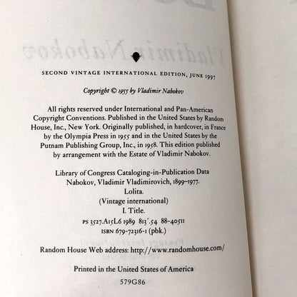 Lolita by Vladimir Nabokov [50TH ANNIVERSARY TRADE PAPERBACK]