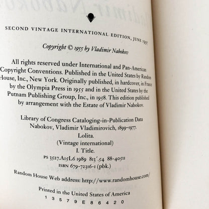 Lolita by Vladimir Nabokov [TRADE PAPERBACK / 1997]
