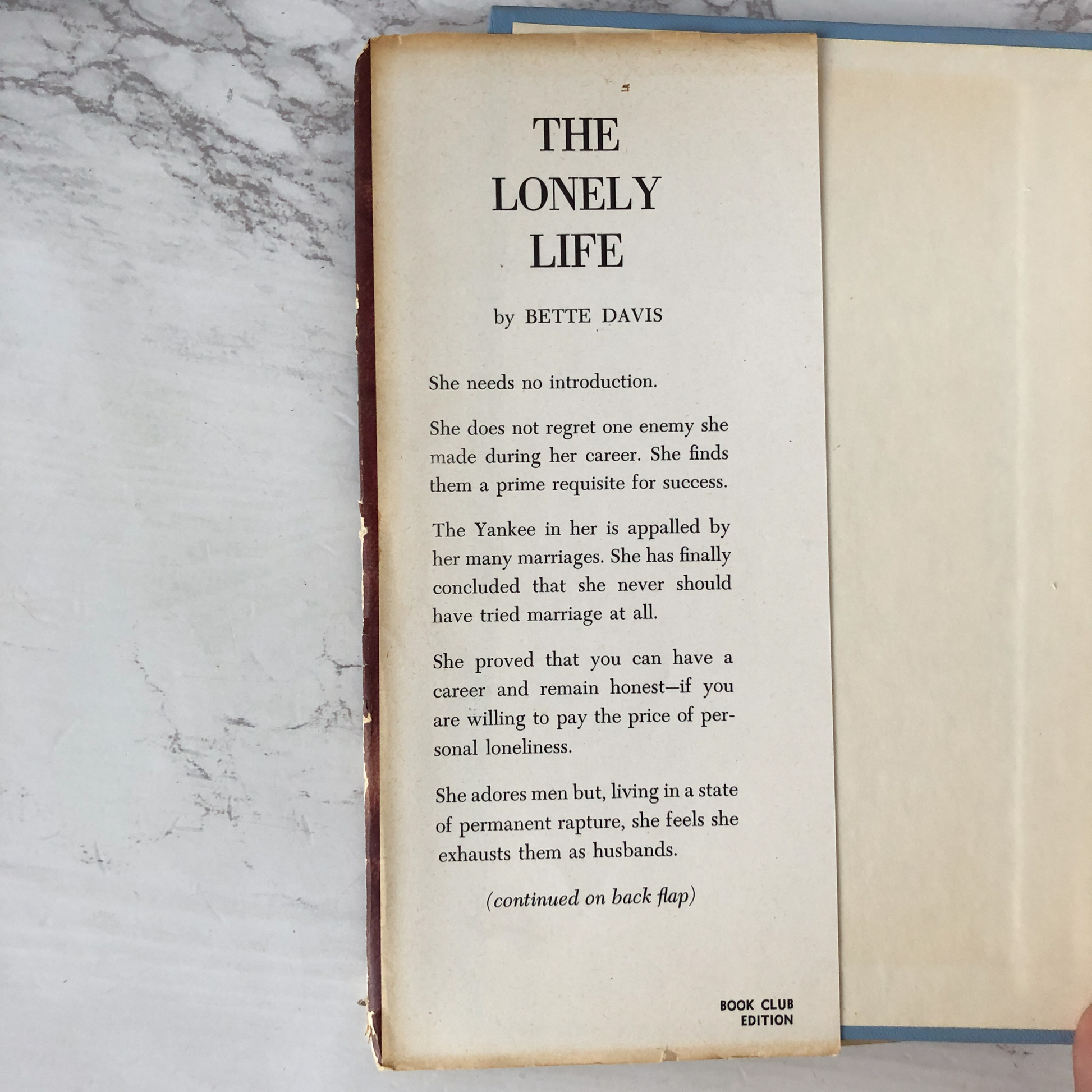 The Lonely Life by Better Davis [1962 BCE] - Bookshop Apocalypse