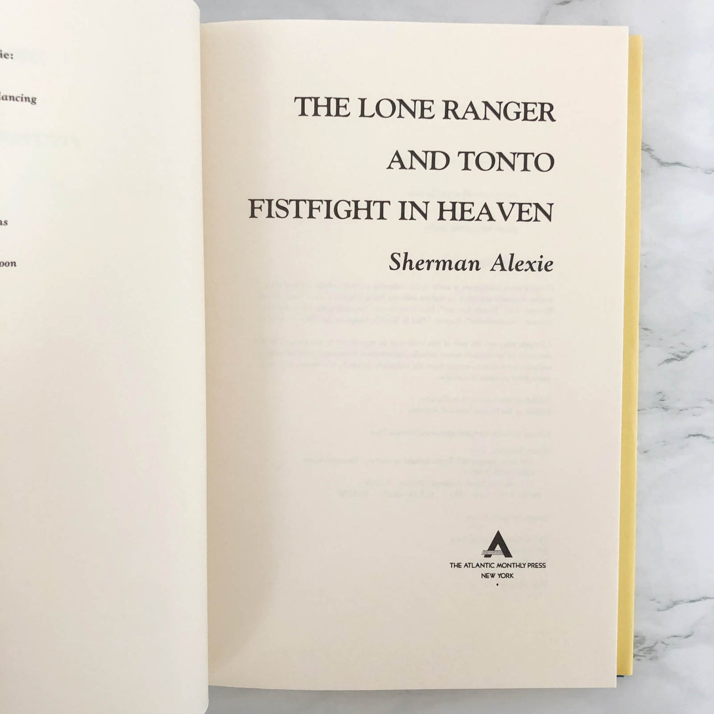 The Lone Ranger and Tonto Fistfight in Heaven by Sherman Alexie [FIRST EDITION / FIRST PRINTING] 1993