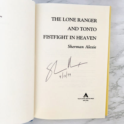 The Lone Ranger & Tonto Fistfight in Heaven by Sherman Alexie SIGNED! [FIRST EDITION] 1993