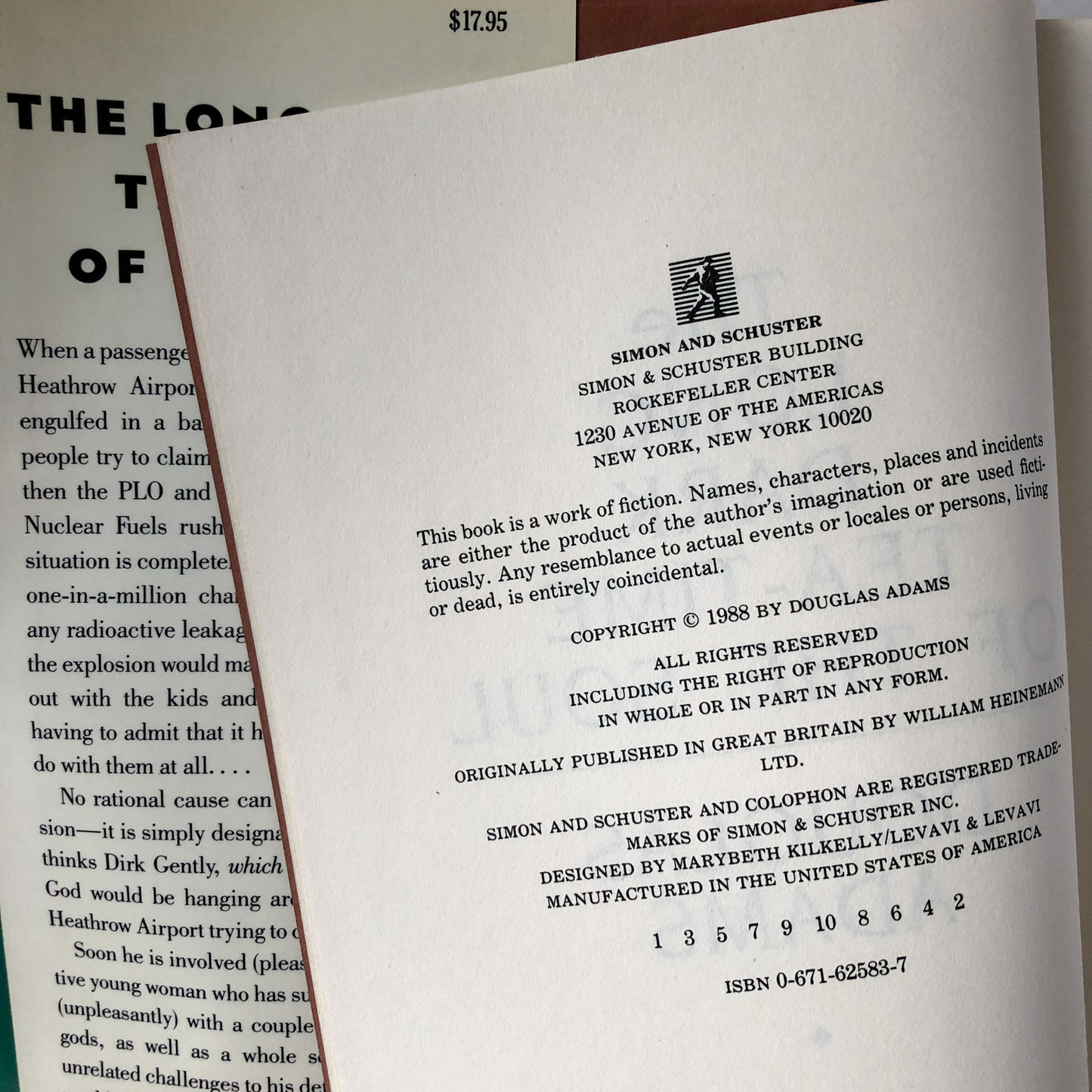 The Long Dark Tea Time of the Soul by Douglas Adams [FIRST EDITION / 1ST PRINTING] - Bookshop Apocalypse