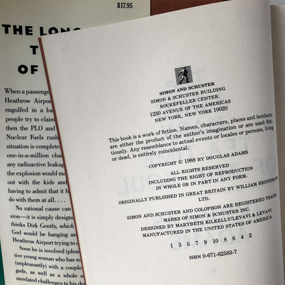 The Long Dark Tea Time of the Soul by Douglas Adams [FIRST EDITION / 1ST PRINTING] - Bookshop Apocalypse