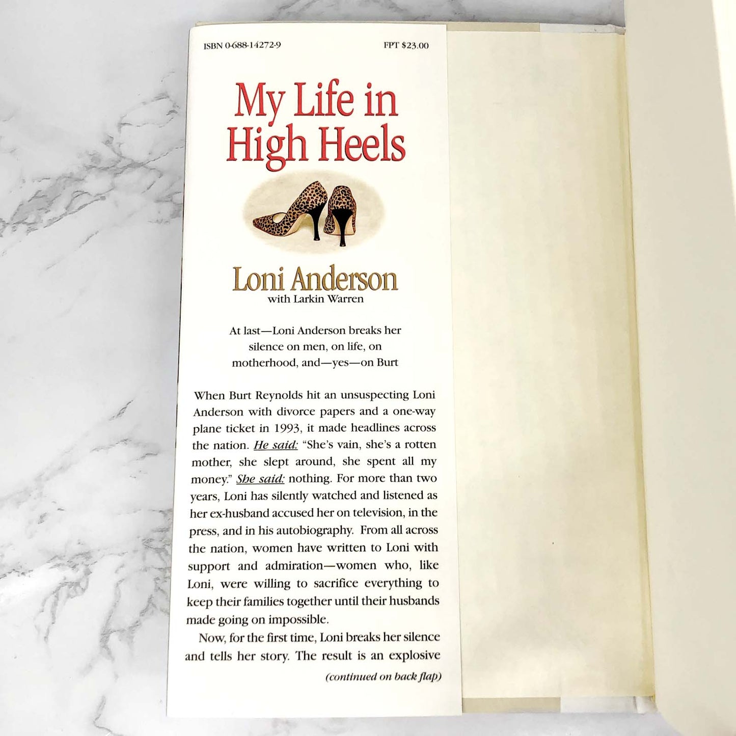 My Life in High Heels by Loni Anderson SIGNED! [FIRST EDITION] 1995