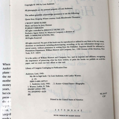 My Life in High Heels by Loni Anderson SIGNED! [FIRST EDITION] 1995