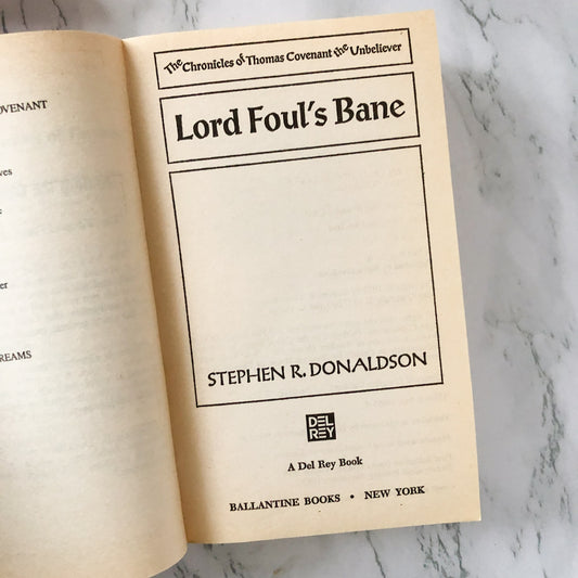 Lord Foul's Bane by Stephen R. Donaldson [1987 PAPERBACK] - Bookshop Apocalypse