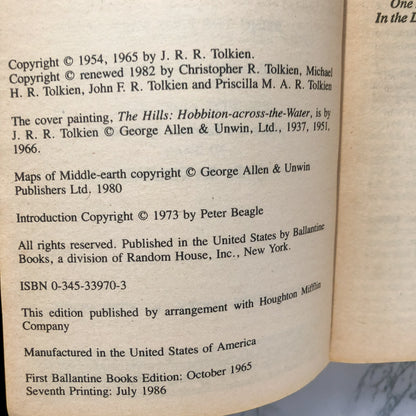 The Fellowship of the Ring by J.R.R. Tolkien [1986 PAPERBACK] - Bookshop Apocalypse