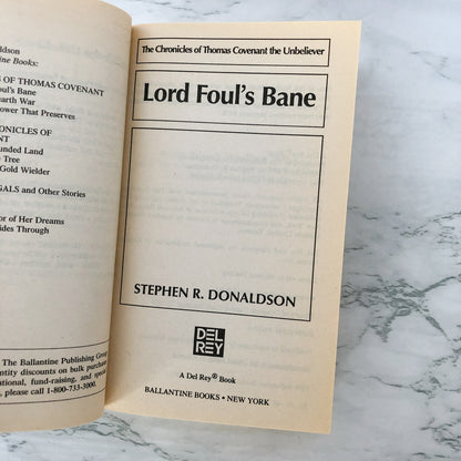 Lord Foul's Bane by Stephen R. Donaldson [1989 PAPERBACK]