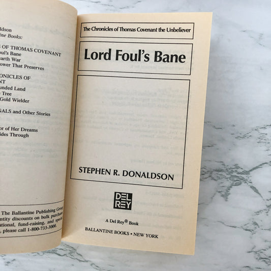 Lord Foul's Bane by Stephen R. Donaldson [1989 PAPERBACK]