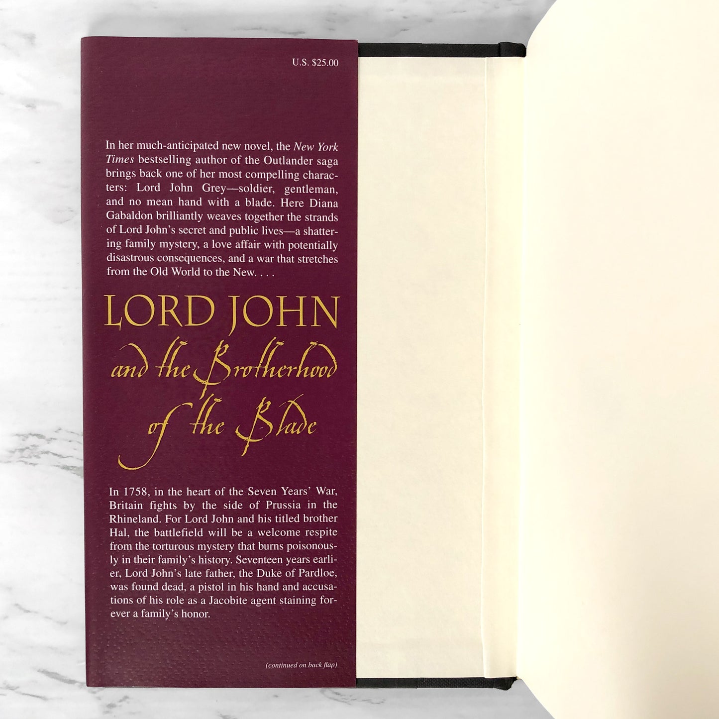 Lord John and the Brotherhood of the Blade by Diana Gabaldon SIGNED! [FIRST EDITION / FIRST PRINTING] 2007