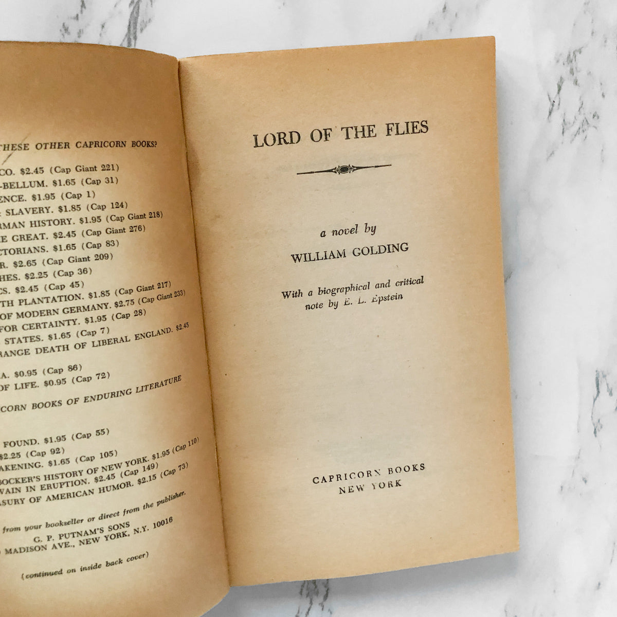 Lord of the Flies by William Golding [1959 PAPERBACK] - Bookshop Apocalypse