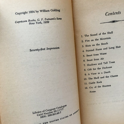 Lord of the Flies by William Golding [1959 PAPERBACK] - Bookshop Apocalypse