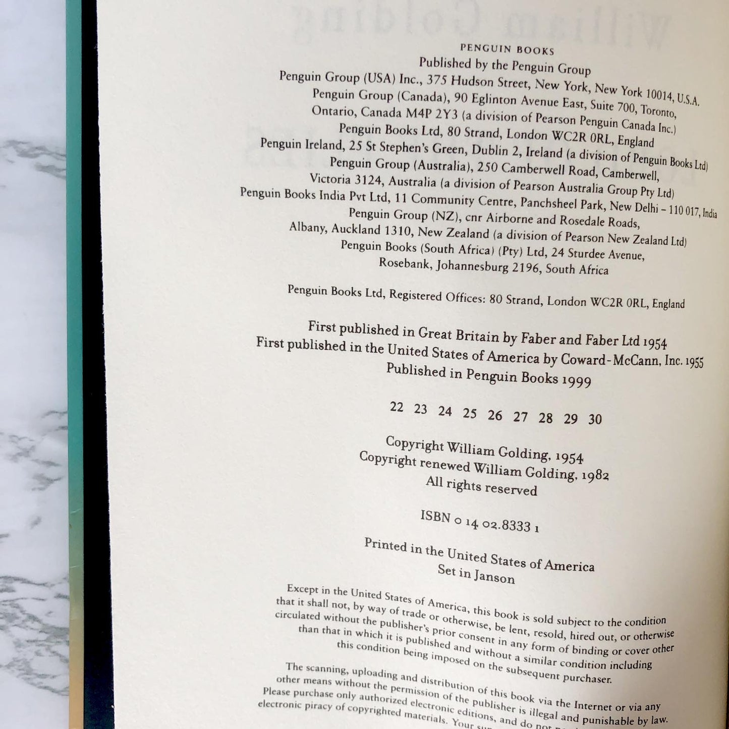 Lord of the Flies by William Golding [DELUXE EDITION PAPERBACK / 1999]