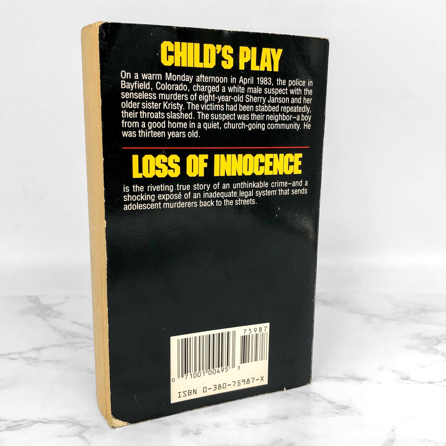 Loss of Innocence: A True Story of Juvenile Murder by Eric J. Adams SIGNED! [FIRST EDITION] 1991 • Avon True Crime