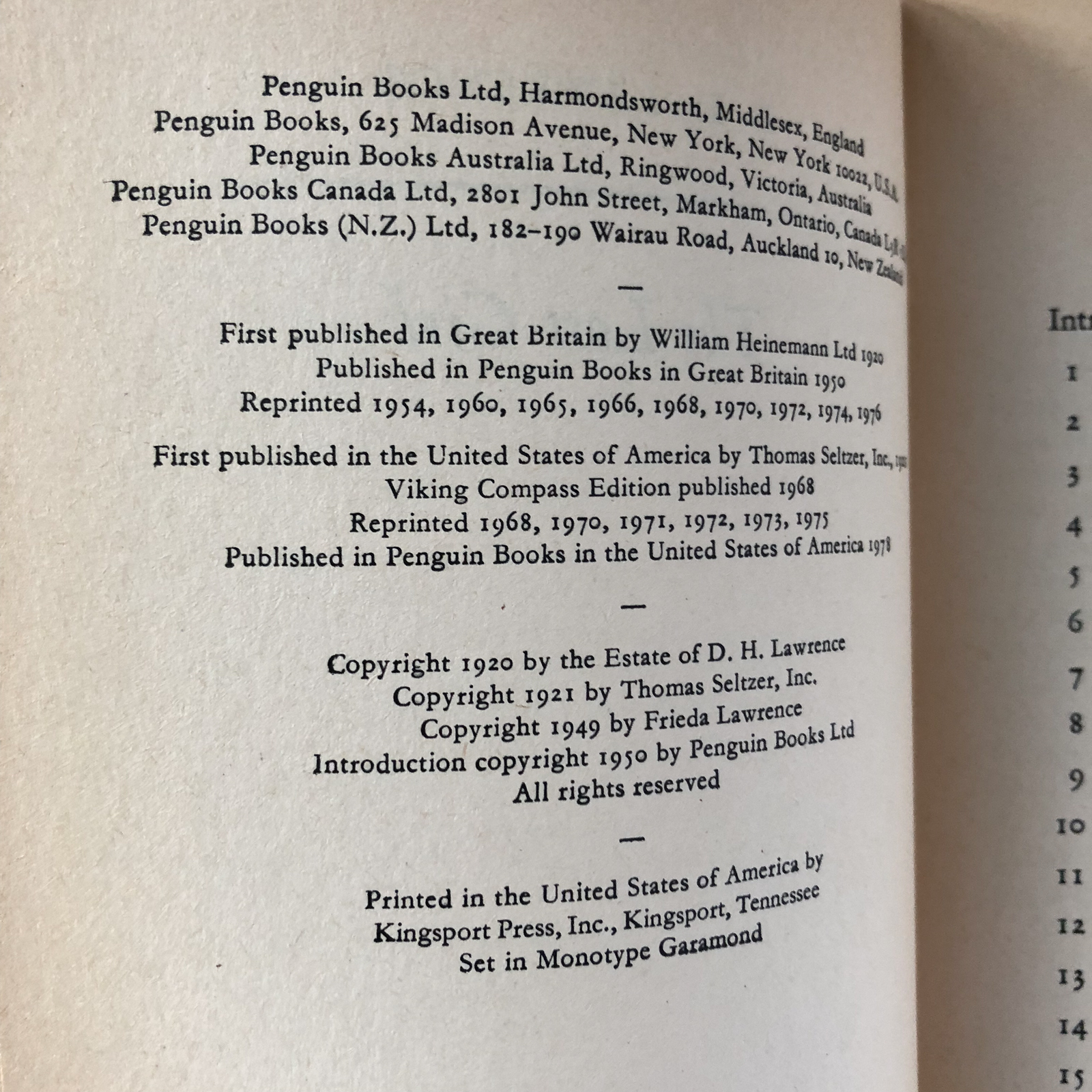 The Lost Girl by D.H. Lawrence [1978 PAPERBACK] - Bookshop Apocalypse